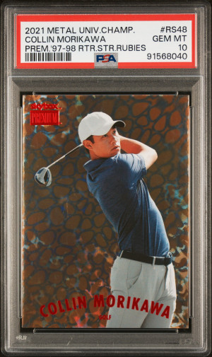 2021 Skybox Metal Universe Champions Skybox Premium 1997-98 Retro Star Rubies Collin Morikawa Prem.'97-98 Rtr.str.rubies