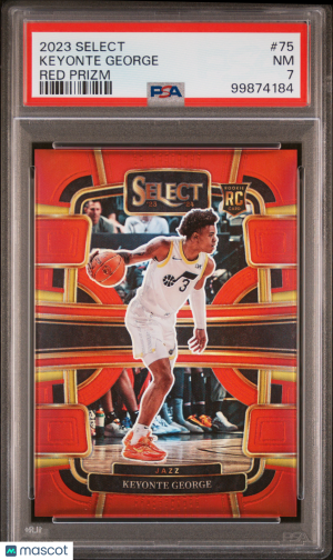 2023 Panini Select Keyonte George #75 Red Prizm PSA 7