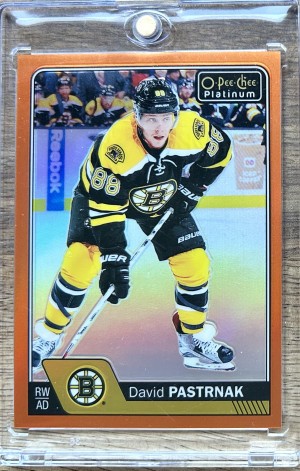 2016-17 O-Pee-Chee Platinum Orange Rainbow /25 David Pastrnak